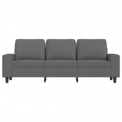 Sofa 3-osobowa, ciemnoszara, 180 cm, tapicerowana tkaniną