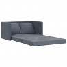 Sofa podłogowa 2-w-1, ciemnoszara, 122x204x55 cm, aksamit
