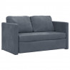 Sofa podłogowa 2-w-1, ciemnoszara, 122x204x55 cm, aksamit