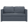 Sofa podłogowa 2-w-1, ciemnoszara, 122x204x55 cm, aksamit