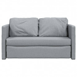 Sofa podłogowa 2-w-1, jasnoszara, 112x174x55 cm, tkanina