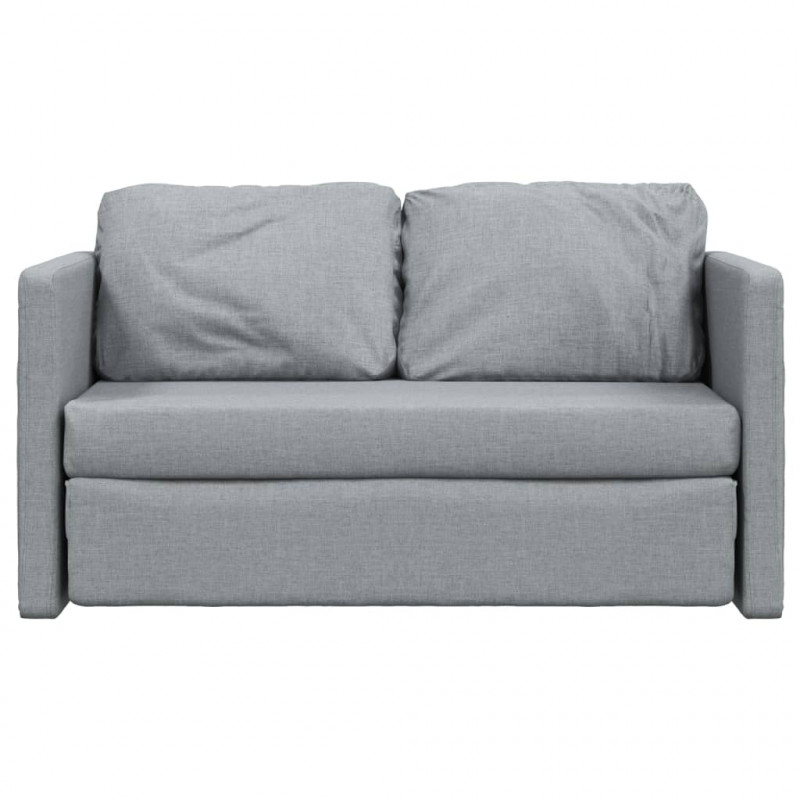 Sofa podłogowa 2-w-1, jasnoszara, 112x174x55 cm, tkanina