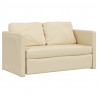 Sofa podłogowa 2-w-1, kremowa, 112x174x55 cm, tkanina