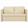 Sofa podłogowa 2-w-1, kremowa, 112x174x55 cm, tkanina