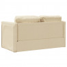 Sofa podłogowa 2-w-1, kremowa, 112x174x55 cm, tkanina