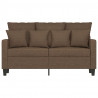 Sofa 2-osobowa, brązowa, 120 cm, tapicerowana tkaniną