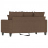 Sofa 2-osobowa, brązowa, 120 cm, tapicerowana tkaniną