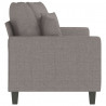 Sofa 2-osobowa, kolor taupe, 140 cm, tapicerowana tkaniną