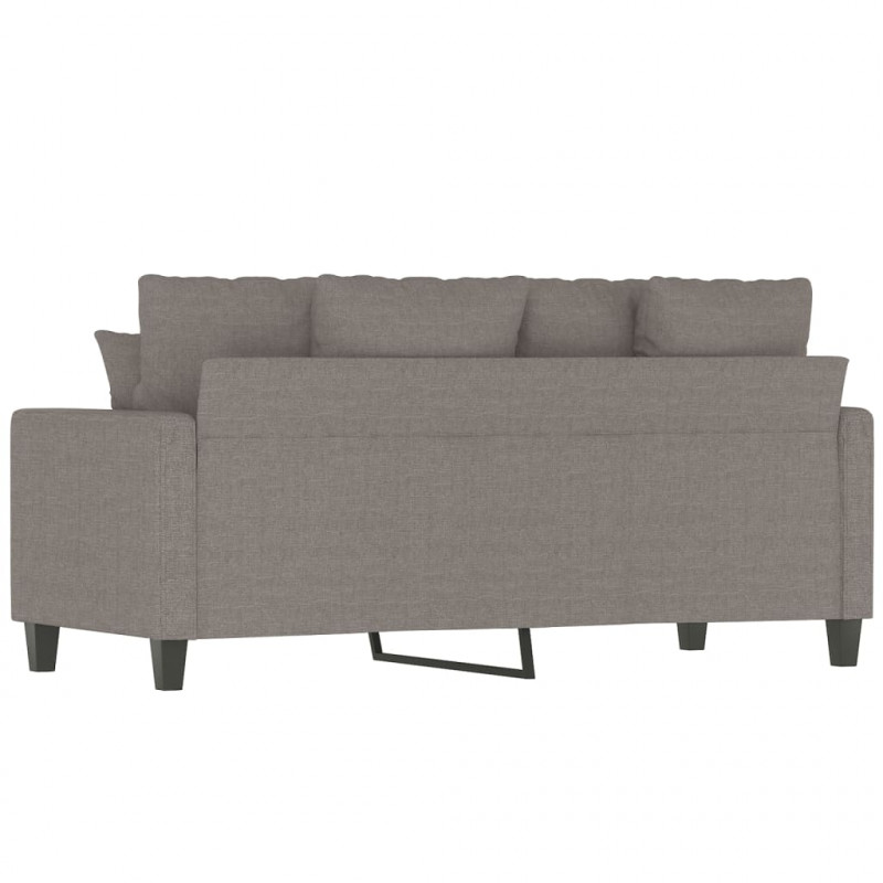 Sofa 2-osobowa, kolor taupe, 140 cm, tapicerowana tkaniną