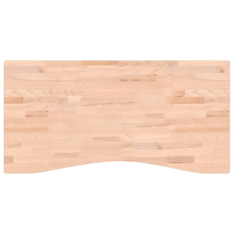 Blat do biurka, 100x(45-50)x1,5 cm, lite drewno bukowe