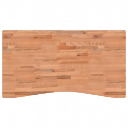Blat do biurka, 110x(55-60)x2,5 cm, lite drewno bukowe