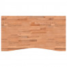 Blat do biurka, 110x(55-60)x2,5 cm, lite drewno bukowe