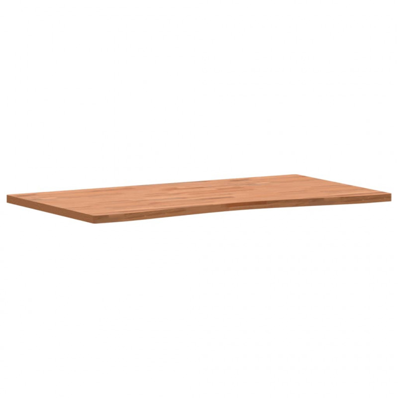 Blat do biurka, 110x(55-60)x2,5 cm, lite drewno bukowe