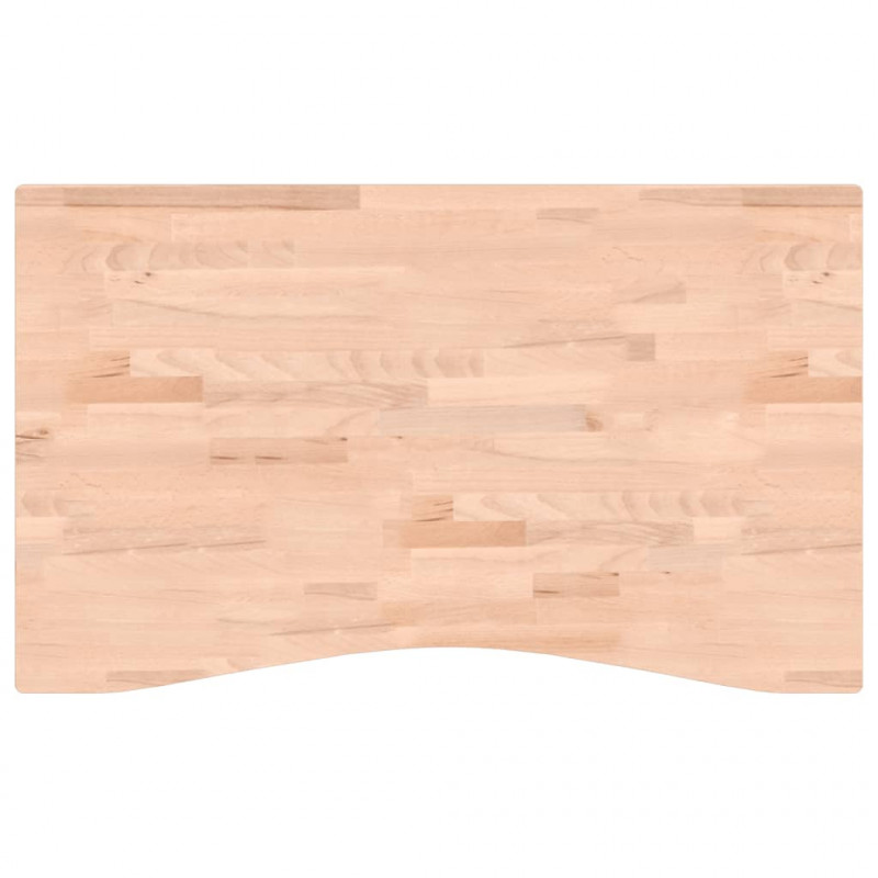 Blat do biurka, 100x(55-60)x2,5 cm, lite drewno bukowe