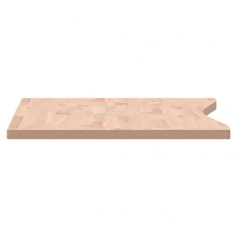 Blat do biurka, 100x(55-60)x2,5 cm, lite drewno bukowe