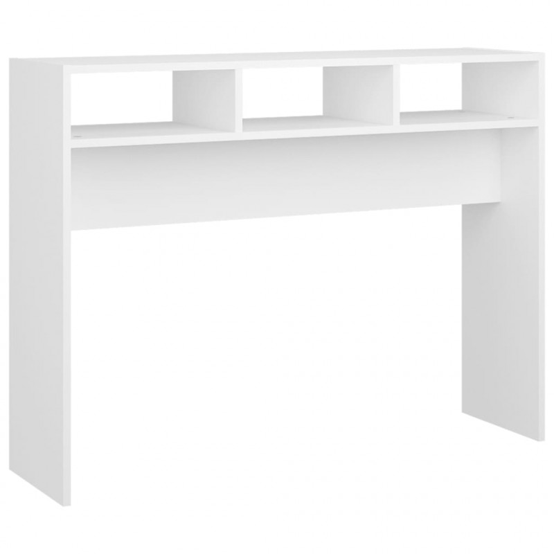 Stolik konsolowy, biały, 105x30x80 cm, materiał drewnopochodny