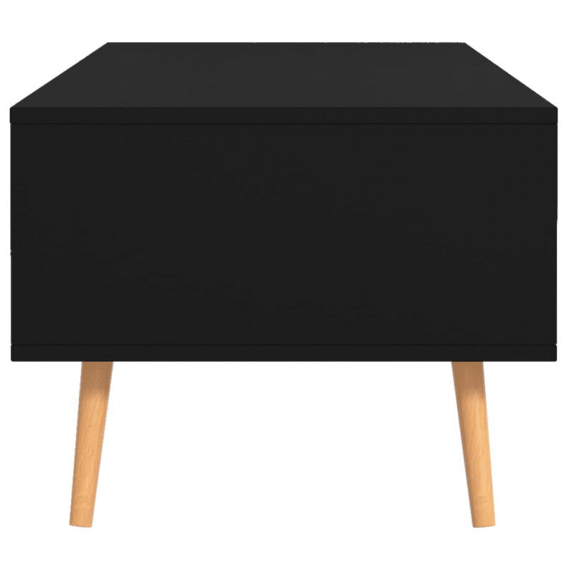 Stolik kawowy, czarny, 100x49,5x43 cm, materiał drewnopochodny