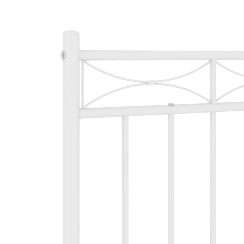 Metalowe wezgłowie, białe, 120 cm