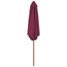 Parasol ogrodowy na drewnianym słupku, 270 cm, bordowy