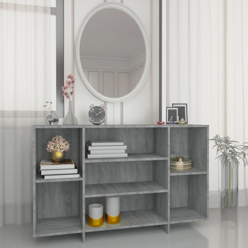 Szafka, szary dąb sonoma, 120x30x75 cm, materiał drewnopochodny