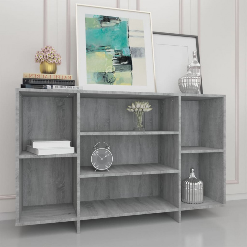 Szafka, szary dąb sonoma, 120x30x75 cm, materiał drewnopochodny