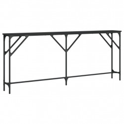 Stolik konsolowy, czarny, 180x23x75 cm, materiał drewnopochodny