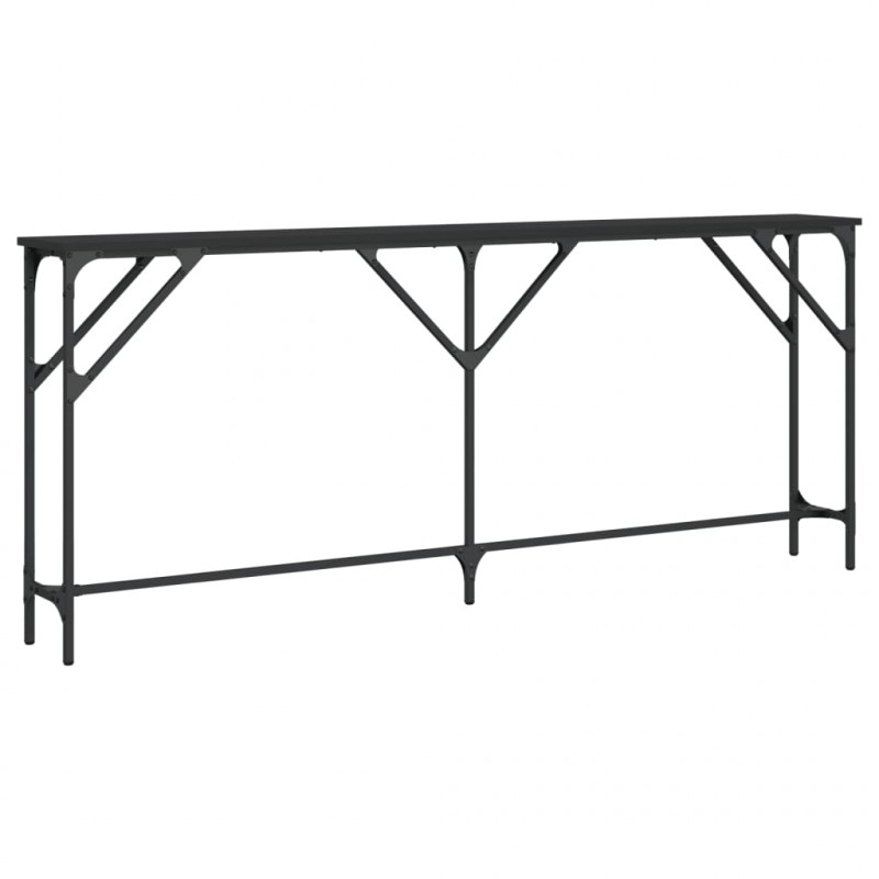 Stolik konsolowy, czarny, 180x23x75 cm, materiał drewnopochodny