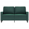 Sofa 2-osobowa, ciemnozielona, 120 cm, tapicerowana aksamitem