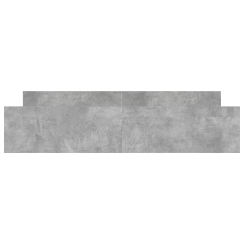 Rama łóżka z wezgłowiem i zanóżkiem, szarość betonu, 200x200 cm