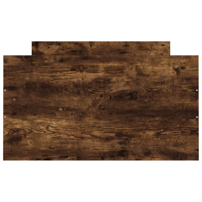 Rama łóżka z wezgłowiem i zanóżkiem, przydymiony dąb, 90x200cm