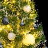 Sztuczna choinka ze 150 LED, bombkami i śniegiem, 120 cm