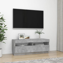 Szafka pod TV z oświetleniem LED, szarość betonu, 100x35x40 cm