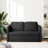 Sofa podłogowa 2-w-1, czarna, 112x174x55 cm, tkanina