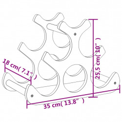 Stojak na 6 butelek wina, 35x18x25,5 cm, bambus