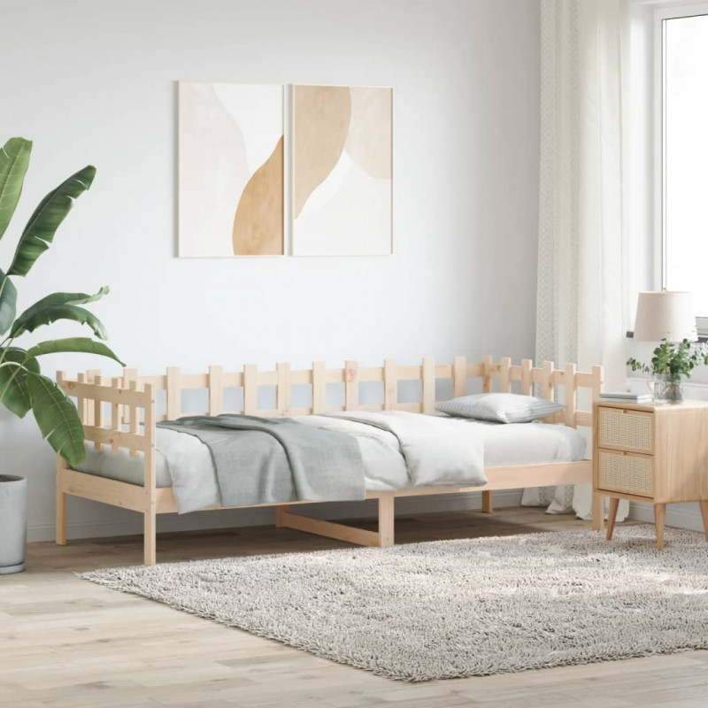 Łóżko dzienne bez materaca, 90x190 cm, lite drewno sosnowe